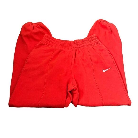 Orange Nike Dri Fit Campus Casual Lounge High Waist Activewear Sweatpants - Picture 5 of 7